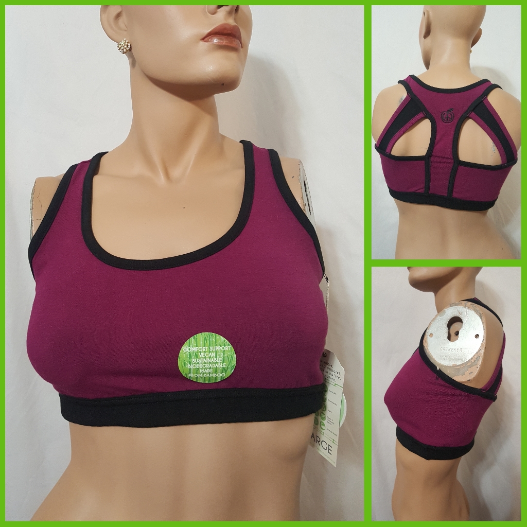 New Bamboo Green Apple Organic Sports Bra